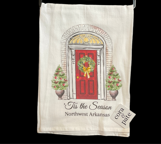 Cora & Pate Towels - Christmas Door