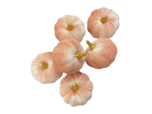 Fabric Pumpkin set - 6 Count Pink