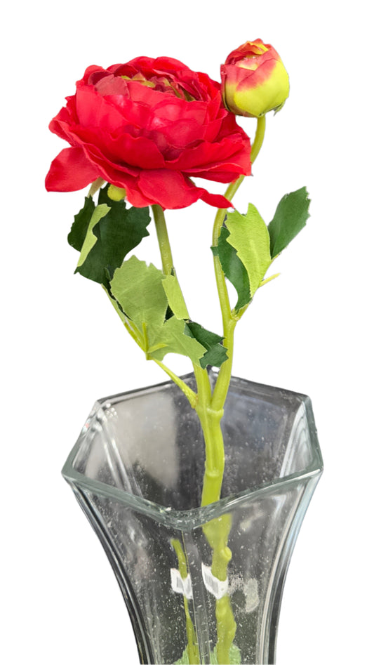 14.5” Peony Stem: 2 Head