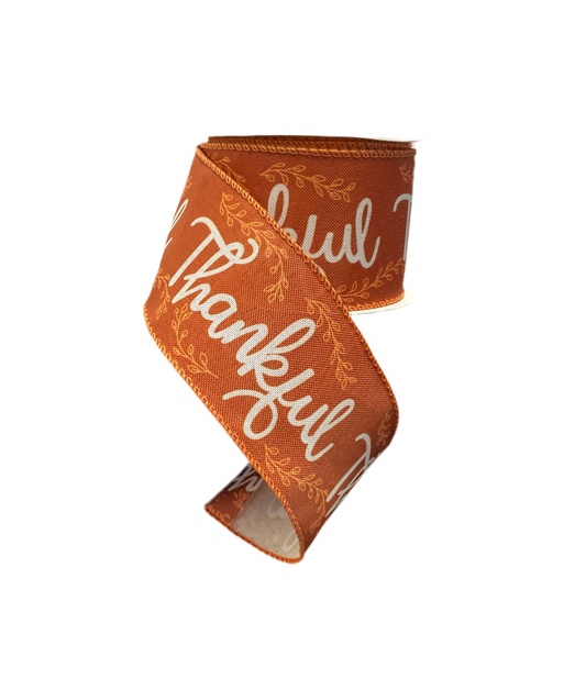 2.5” Thankful Ribbon x 10yds