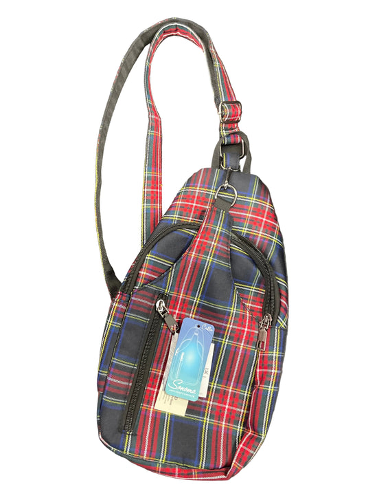 Calla Sonoma Antitheft Daypack Small Class Red Tartan Bag