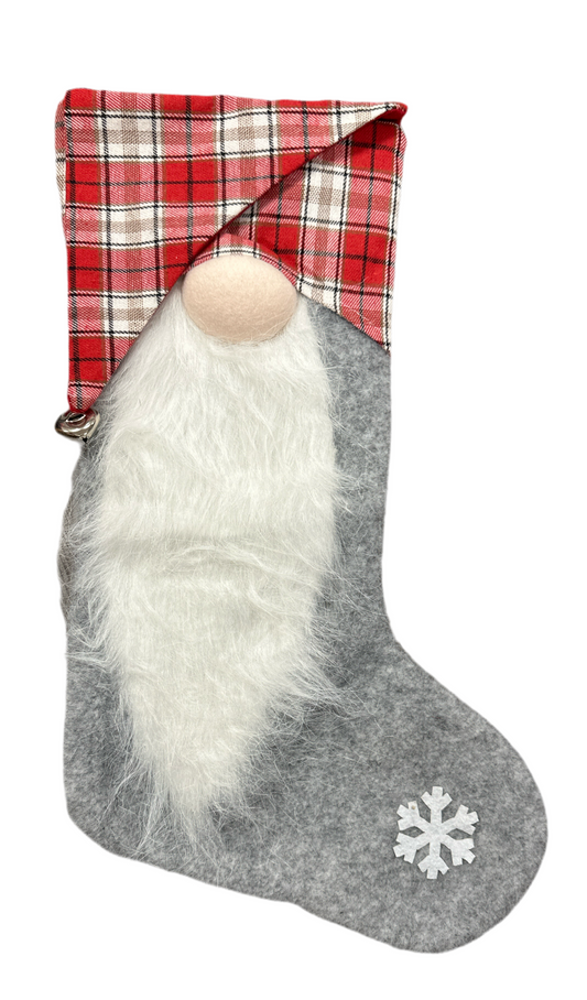 Gnome Stockings with Plaid Hats