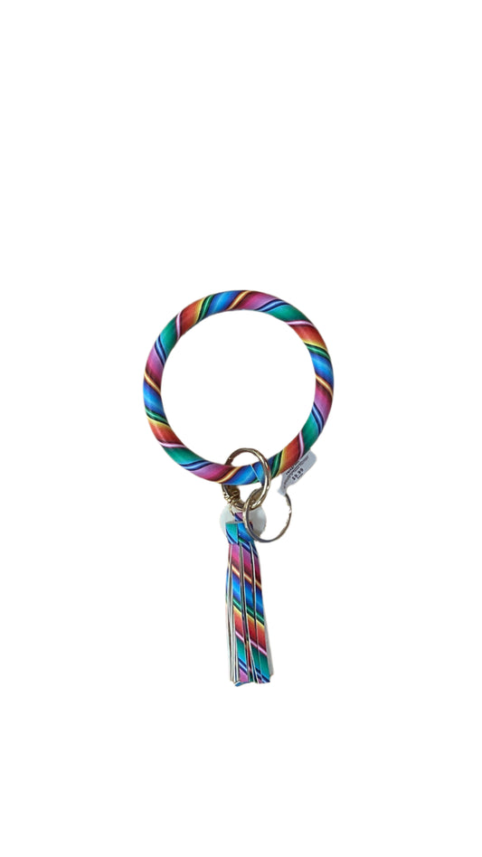 Bangle Bracelet Keyring Pattern w/ Tassel