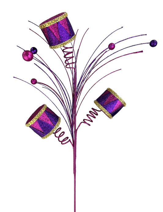 26" Drum Spray: Pink, Purple, Gold