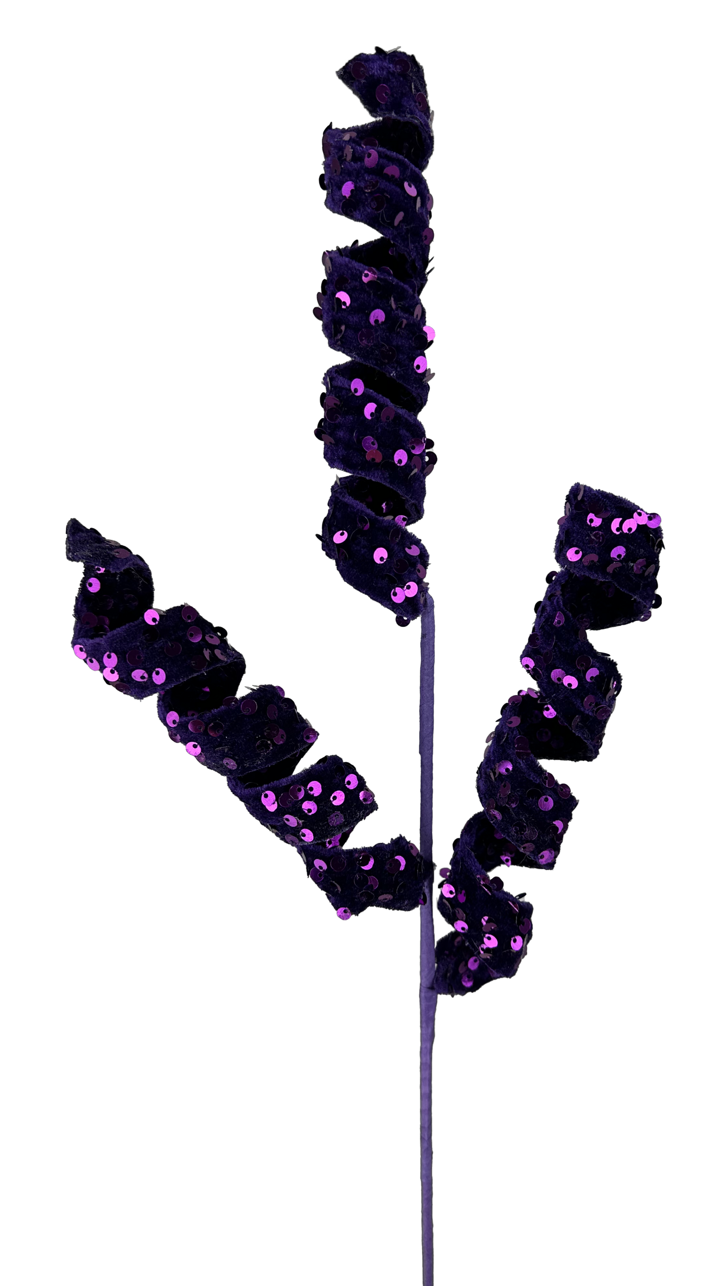 24" Sequin & Velvet Curly Sprays