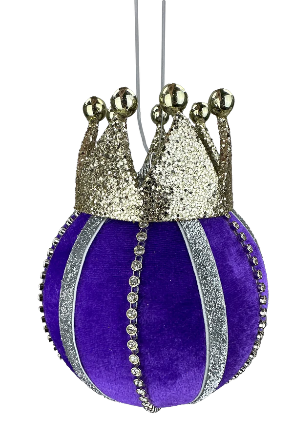 7"Hx5"Dia Crown Ball Ornaments