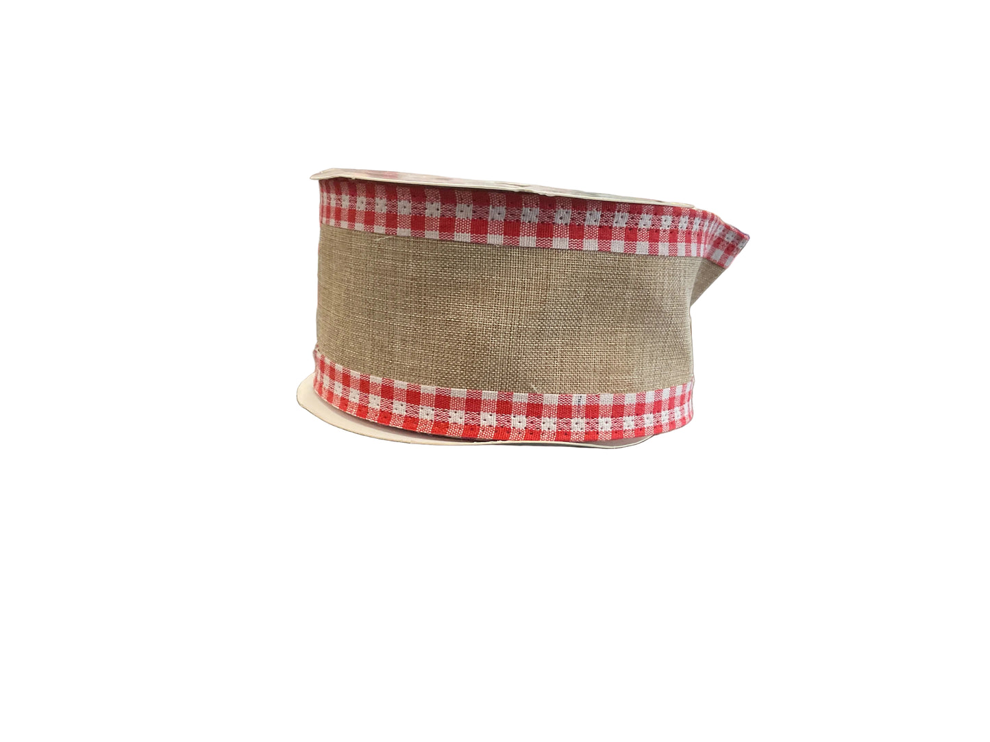 2.5” Royal Burlap Ribbon with Checks 10yds