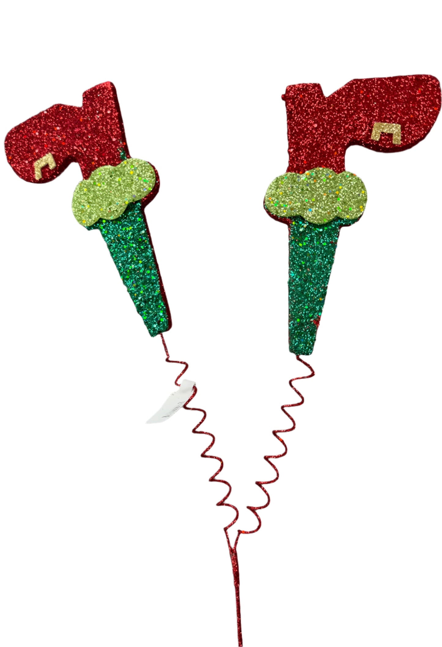 17" Glittered Elf Legs Picks