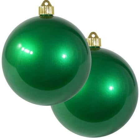 6" Candy Green Shatterproof Ornament - 2 Pack