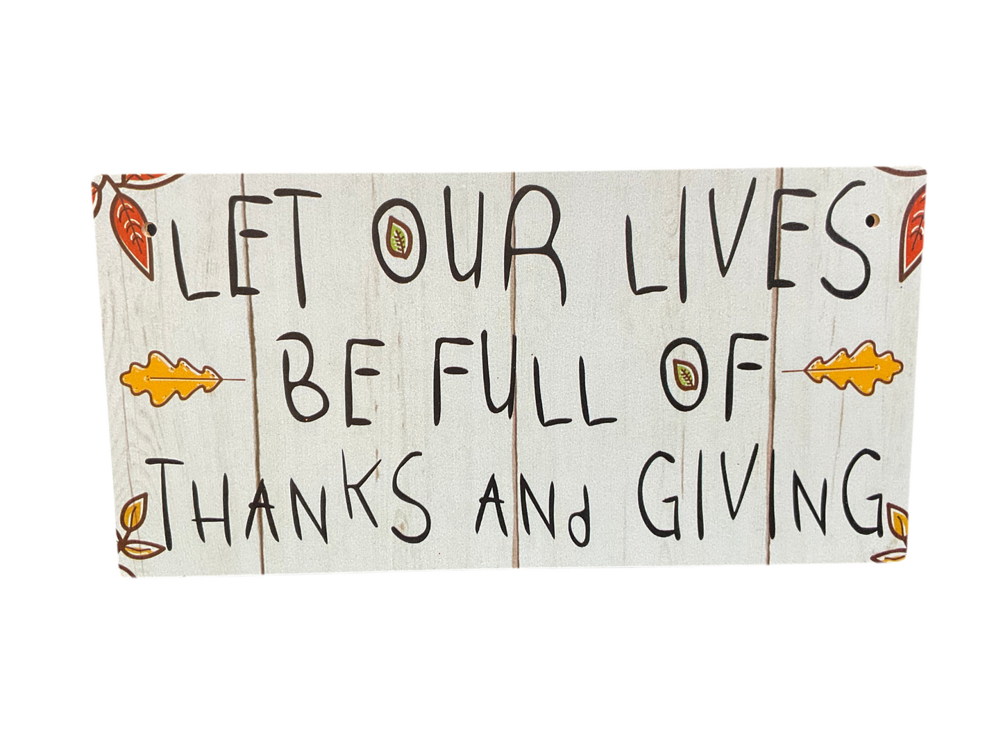 Fall Rectangle Plaque - Thanksgiving