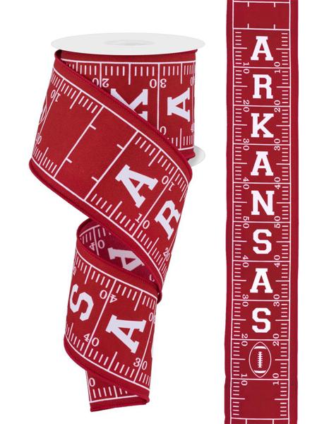 2.5" Arkansas Football Field Ribbon (10 Yards)