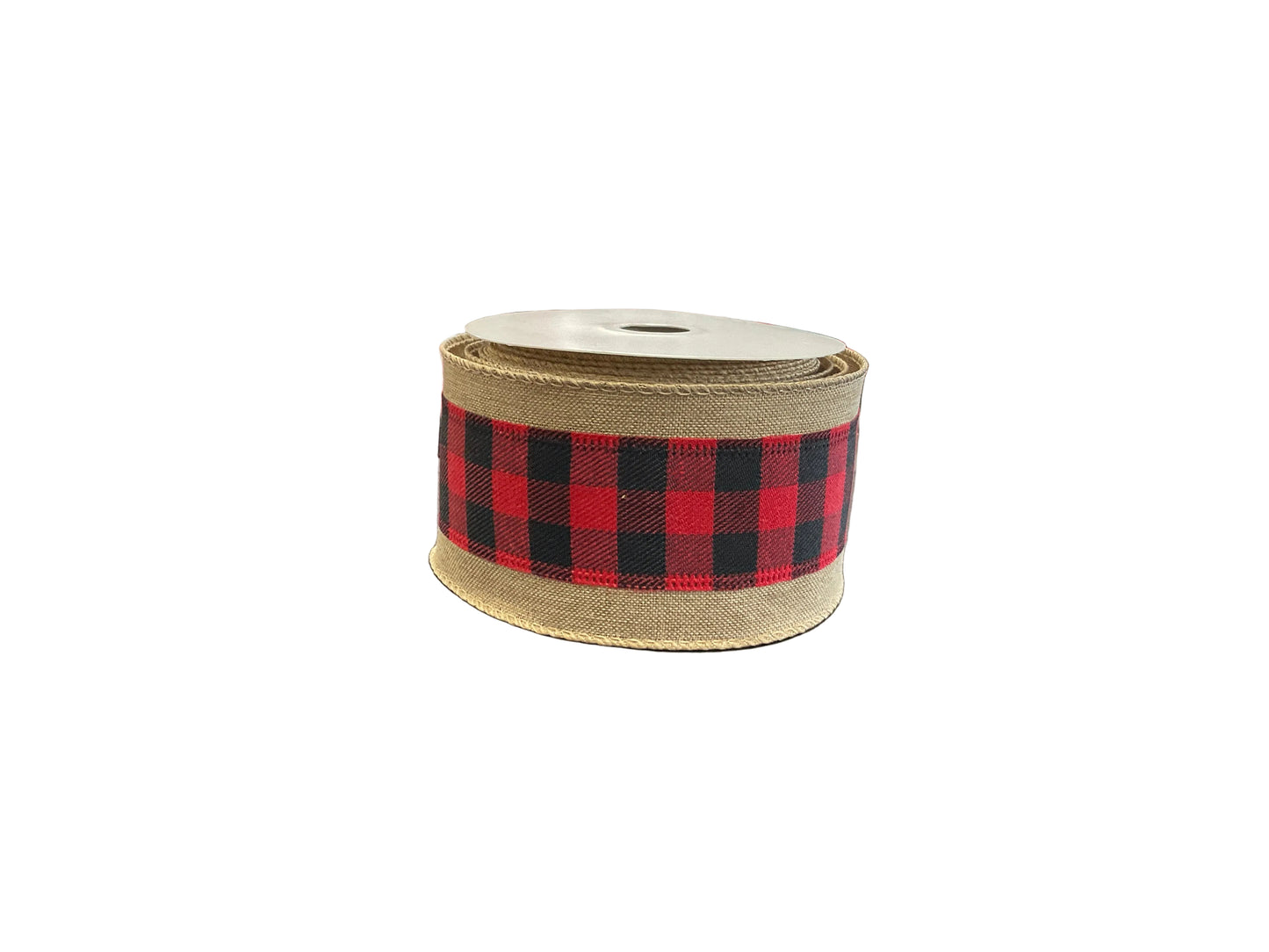 2.5” Royal Burlap Ribbon with Checks 10yds