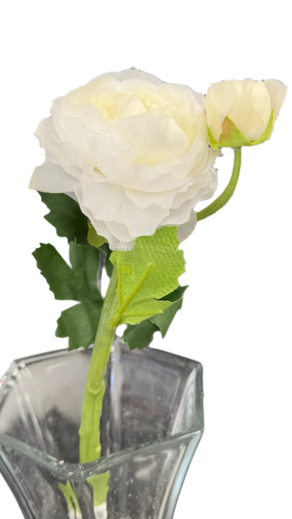 14.5” Peony Stem: 2 Head