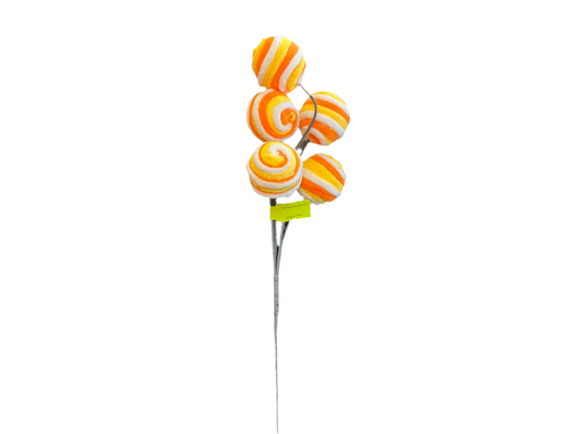 Twirl Ball Pick Orange and White