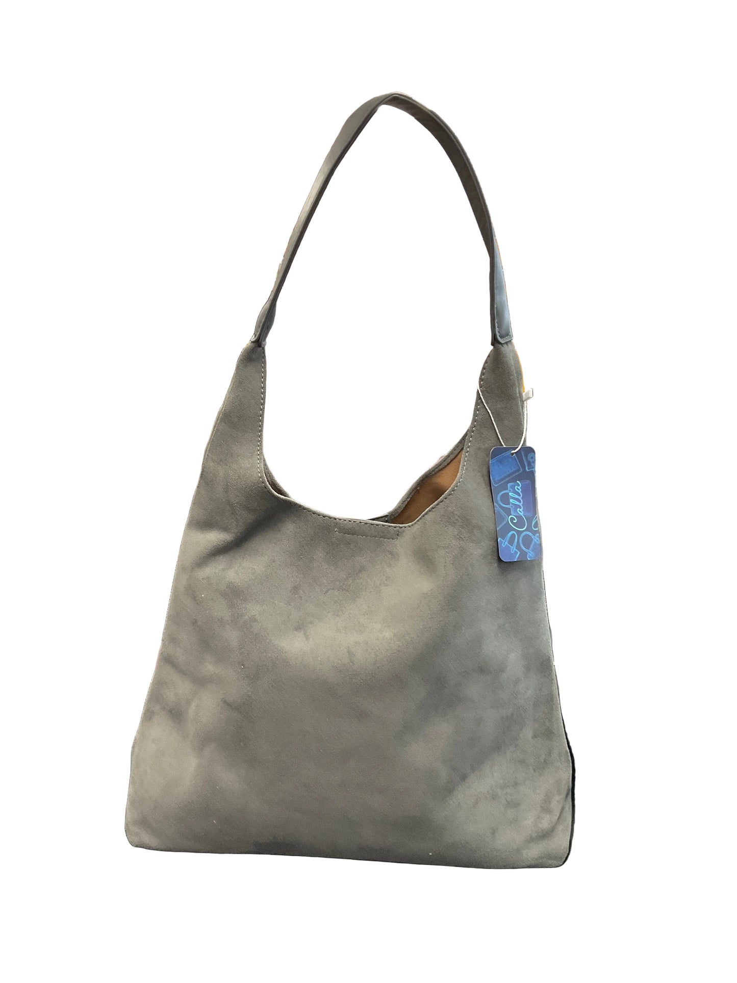 Calla Milan Suede Hobo Gray Bag