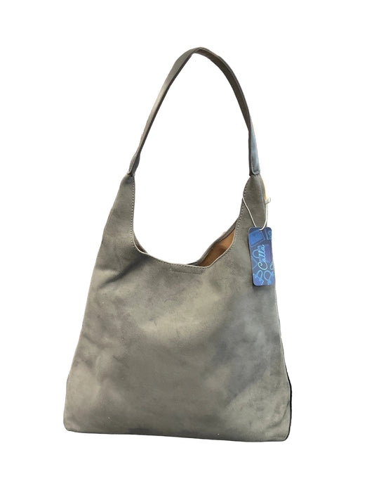 Calla Milan Suede Hobo Gray Bag