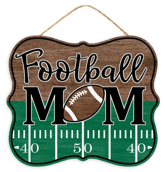 10.5"L x 9"H Football Mom Frame Sign