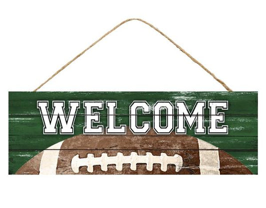 15" x 5" Welcome Football Sign