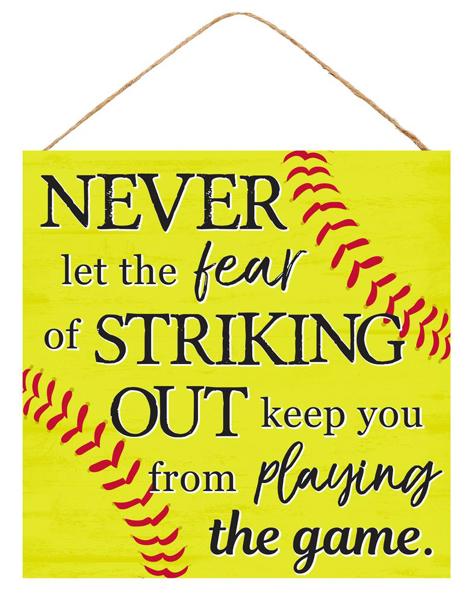 10" MDF Softball Sign