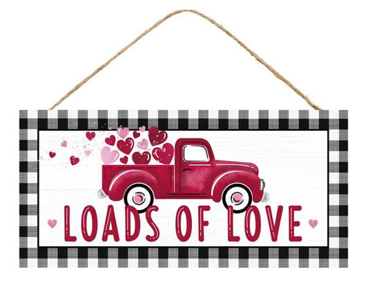 12.5" X 6" Loads Of Love Sign