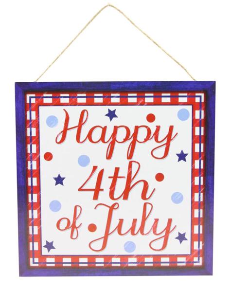 10" Happy 4th of July Sign