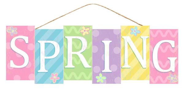 14" X 4.75" Spring Block Sign