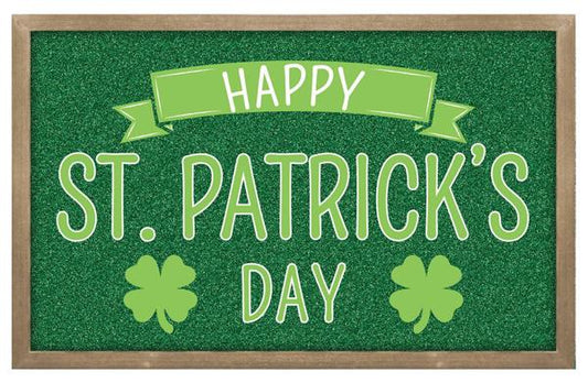 19" x12 " Happy St. Patrick's Glitter Sign