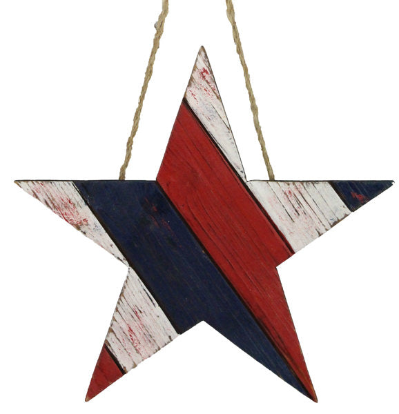 13" x 12.3" Diagonal Slat Wood Star