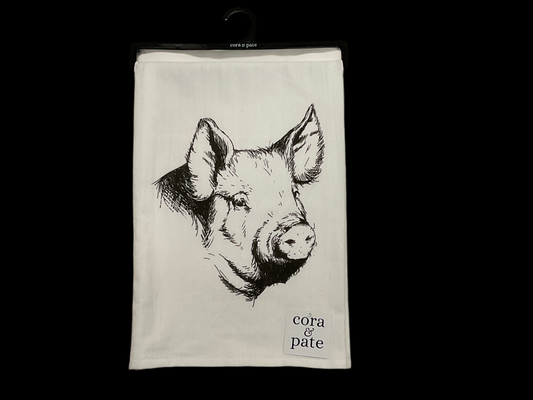 Cora & Pate Towels - Pig
