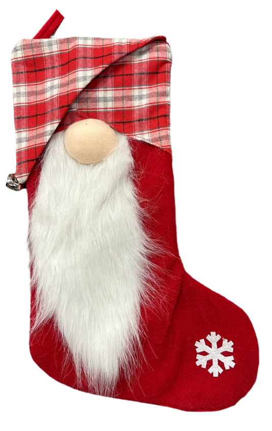 Gnome Stockings with Plaid Hats