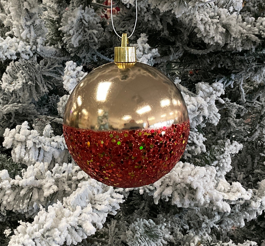 4 " (100mm), Gilded Gold Shatterproof Ornament
