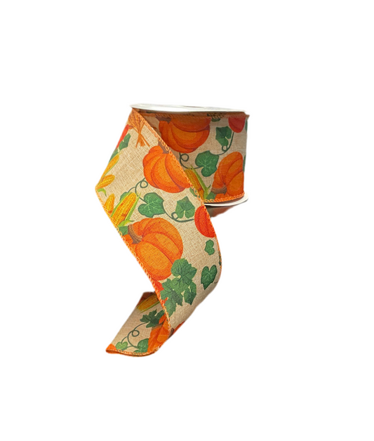 2.5” Fall Harvest Ribbon - 10yds