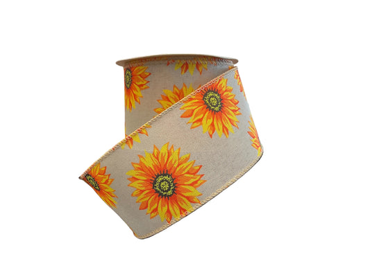 Sunflower Ribbon 2.5" x 10 yds