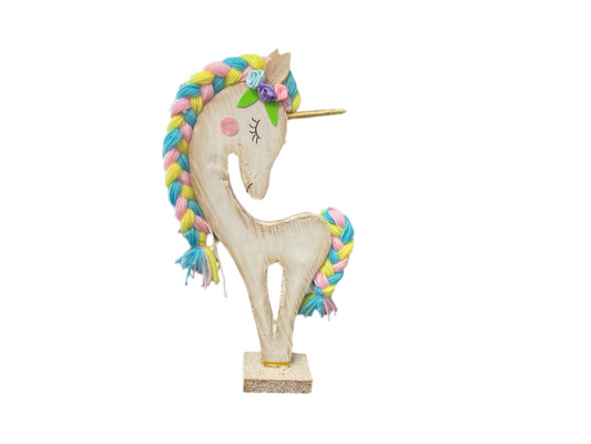 15" Standing Unicorn Looking Back