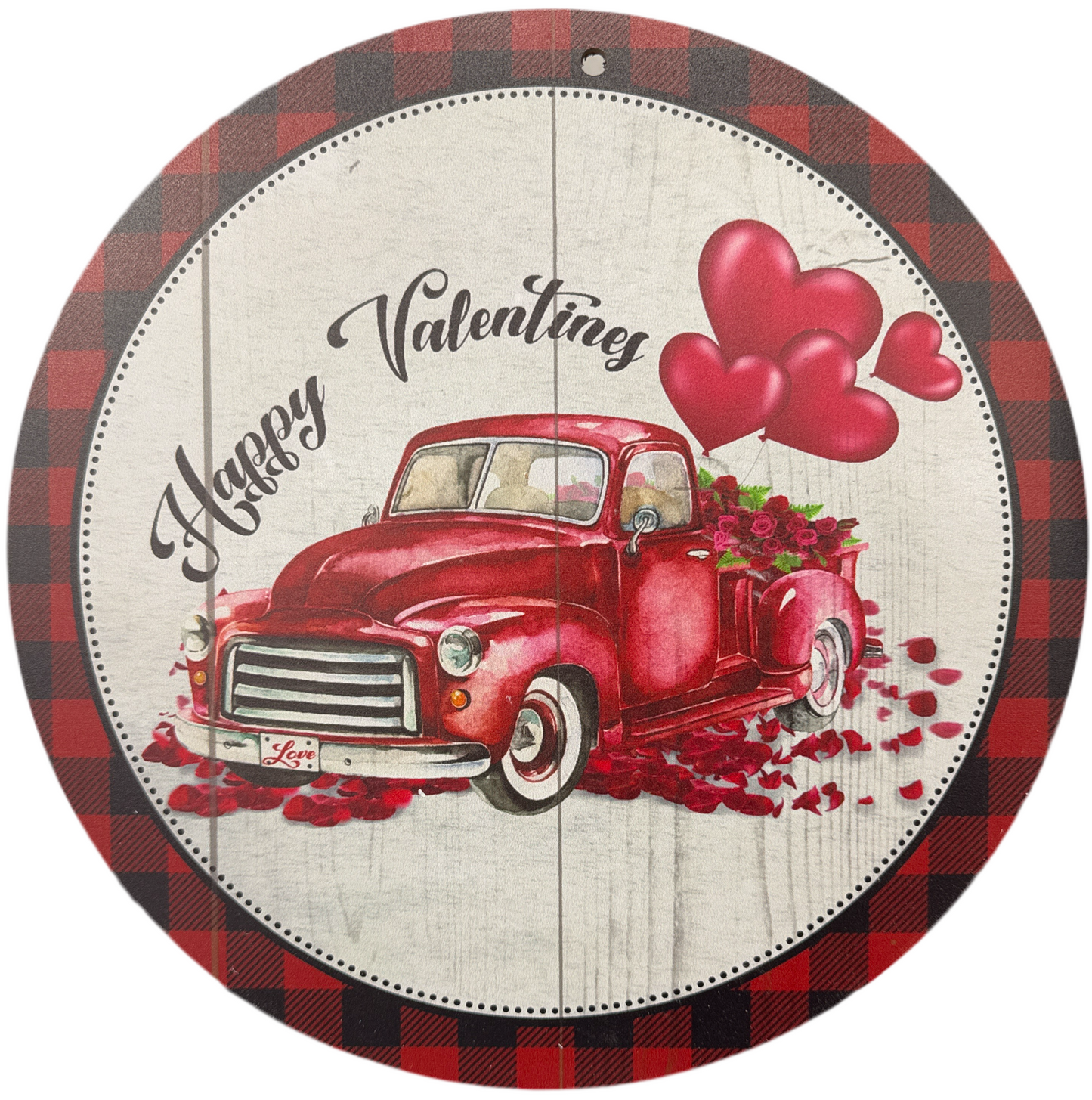 12" Valentine's Day Truck Circle Sign