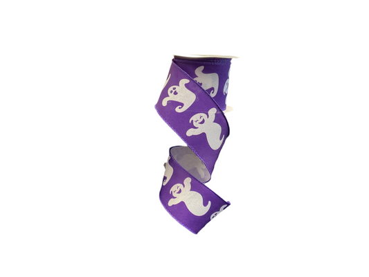 2.5” Halloween Ghost Ribbon  - 10yds