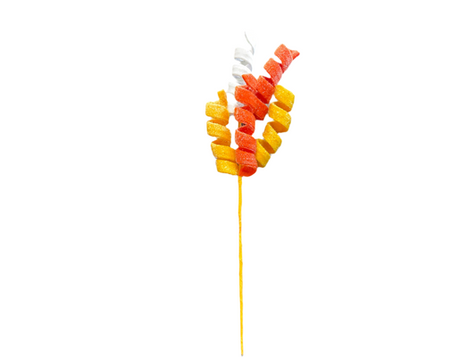Frizzy Curly Pick x5 H16 Orange/White