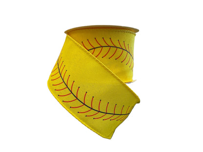 2.5" Baseball/Softball Theme Ribbon 2.5" X 10 Yards