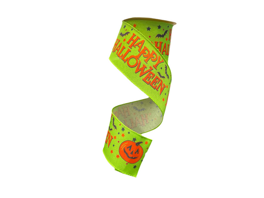 Halloween Ribbon 2.5 X 10 Yds - Happy Halloween