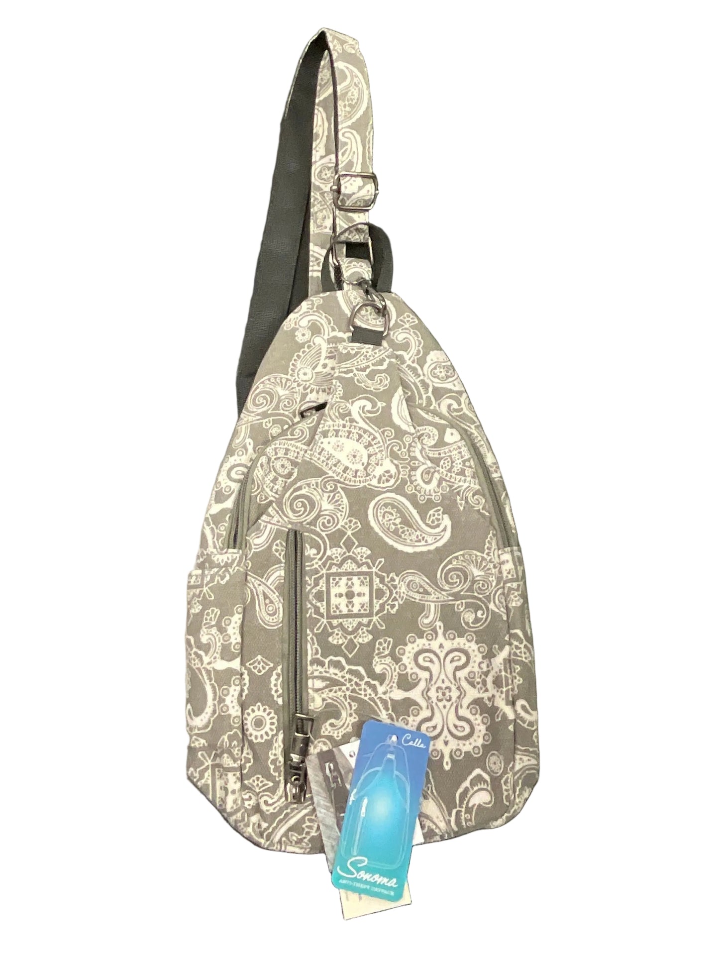 Calla Sonoma Antitheft Daypack Gray Paisley Bag