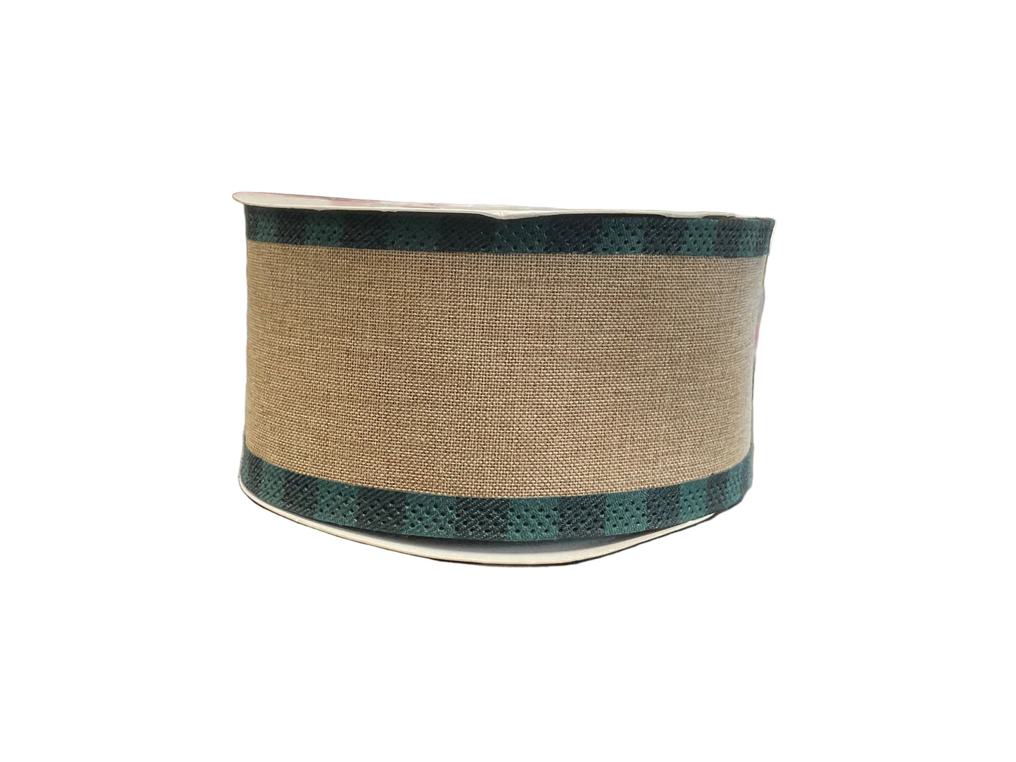 2.5” Royal Burlap Ribbon with Checks 10yds