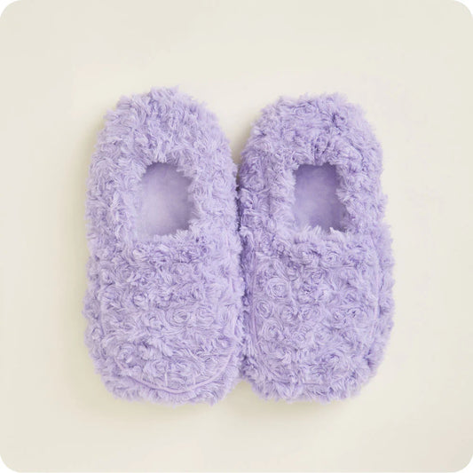 Warmies Slippers: Curly Purple