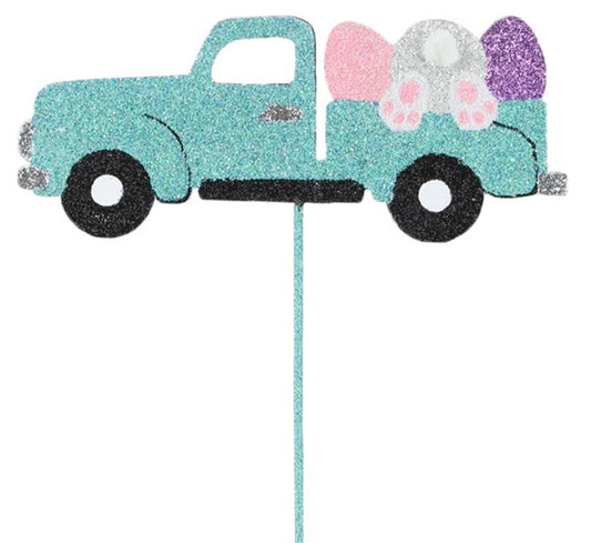 Blue Bunny Tail/Eggs Truck Pick - set of 3