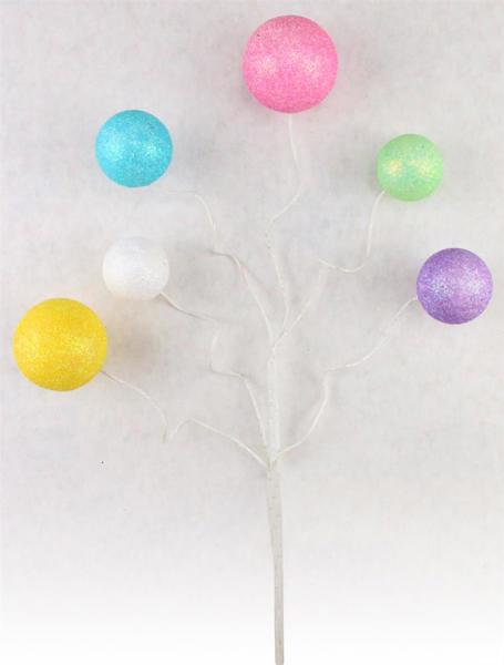 17" Glitter Ball Pick: Spring Multicolor