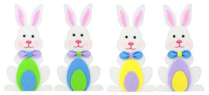 10"H x 5.5"W  Felt Bunny With Eggs