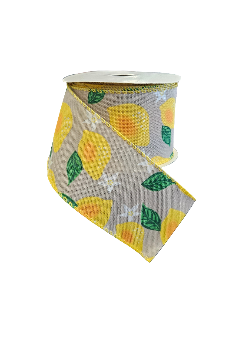 2.5" x 10yds Lemon Themed Ribbon