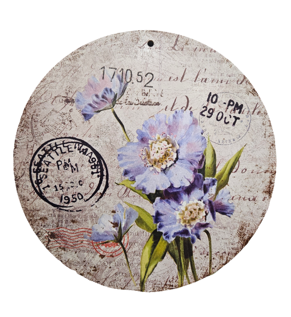 12" Spring/Summer Floral Circle Hanging Sign