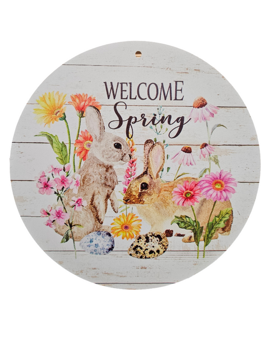 12" Easter Circle Hanging Sign