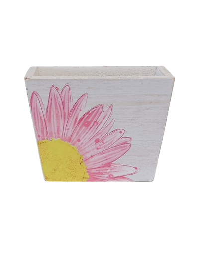 3 Asst 5.75 " SQ x 4.25 " H Daisy Planter