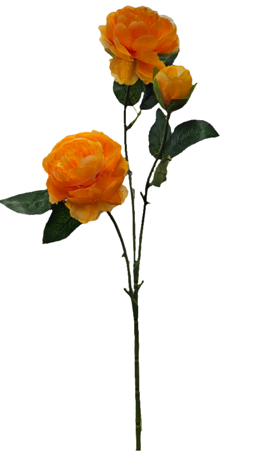 Peony Stem - 3 Head - 25"
